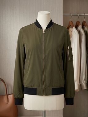 Zara Bomber Jacket with Black Trim Small